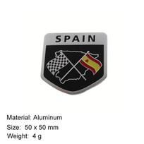 Ispanijos nacionalinė vėliava nešiojamam kompiuteriui Sienai Visureigiui Off Road automobiliui Variklio dangčiui Sparnui bagažinei Galinei daliai Lipdukas Emblema Ženklelis Lipdukas sticker-ling brown