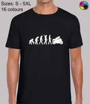 Evolution Of Motorbike Cool Biker Regular Fit T-Shirt Top TShirt Tee for Men S