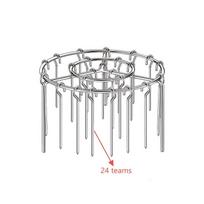 Nerūdijančio plieno kepimo grotelės ir iešmai, tinkami oro keptuvėms Stand+24 pieces of roasting skewers