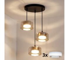 Brilagi - LED pakabinama liustra ant laido AURA LUX 3xGX53/13W/230V juoda/auksinė