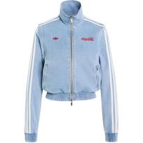 Adidas Originals × Coca-Cola Firebird Džinsinis Sportinis Striukė Senovinė Laisvalaikio Apykaklė Užtrauktukas Džinsinė Striukė Moteriškos Striukės KY7548 2XS white