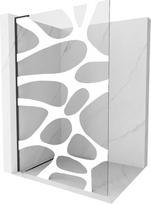 Mexen Kioto L Dušo sienelė Walk-in 90 x 200 cm, balta banga, juoda - 800-090-103-70-97