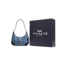COACH Hamptons Džinsinis Hobo Rankinė, Rankinė, Pečių Krepšys Didelis Moteriškas Mėlynas Gift Box Set (Basic Set + Black Gift Box) mėlyna