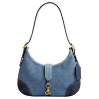 COACH Hamptons Džinsinis Hobo Rankinė, Rankinė, Pečių Krepšys Didelis Moteriškas Mėlynas Basic Set (Bag + Dustproof Bag) mėlyna