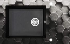 Stiklo-granito plautuvė Deante Andante Glass, ZSN_GL1C, Graphics/Metallic graphite