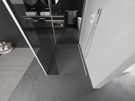 Mexen Kioto dušo sienelė Walk-in 110 x 105 x 40 cm, permatoma, balta - 800-110-105-221-20-00-040
