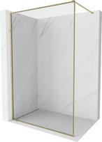Mexen Kioto-F dušo sienelė Walk-in su rėmu 55 x 202 cm, 8 mm skaidrus, auksinis - 800-055-104-50-00