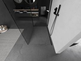 Mexen Kioto dušo sienelė Walk-in 140 x 70 cm, skaidri, juoda - 800-140-212-70-00-070