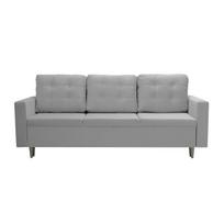 Trivietė sofa-lova su miegojimo funkcija Guest, šviesiai pilka