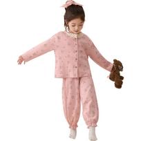 LUSON Girls' Lace Doll Pajama Set 90 pilka
