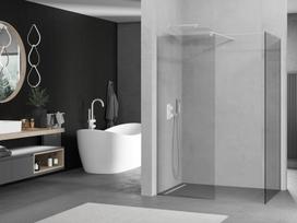 Mexen Kioto dušo sienelė Walk-in 150 x 105 cm, skaidri, balta - 800-150-202-20-00-105
