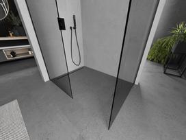 Mexen Kioto dušo sienelė Walk-in 105 x 70 cm, permatoma, pilka šlifuota - 800-105-202-66-00-070
