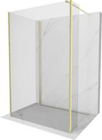 Mexen Kioto dušo sienelė Walk-in 100 x 100 x 40 cm, permatoma, aukso matinė - 800-100-100-221-55-00-040