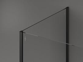 Mexen Kioto dušo sienelė Walk-in 90 x 70 cm, juodas rėmas, juodas - 800-090-212-70-70-070