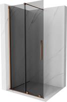 Mexen Velar stumdoma dušo sienelė Walk-in 75 x 200 cm, grafitas 8 mm, rožinis auksas - 871-075-000-43-60, 75 x 200 cm
