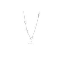 Pandora susipynusių širdžių 925 sidabro karoliai moteriški 398080 sidabras