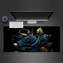 Blue Enchantress Rose Running Mousepad Desk Pad Large Gaming Mouse Pad Gamer Ofice Mat Mouse Pad Light Gaming Room Desk Mat Unisex 30cmx60cm(11.8x23.6inch)