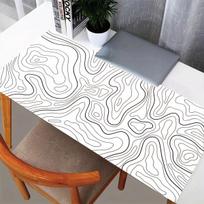 Topographic Contour Gaming Mouse Pad Extended Pads Big Mousepad Keyboard Mouse Mat Desk Pad 30cmx60cm(11.8x23.6inch)