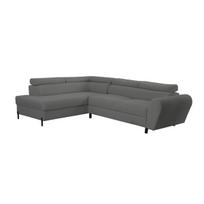 Kampinė sofa su miegojimo funkcija Tymon, pilka, Kairinis variantas