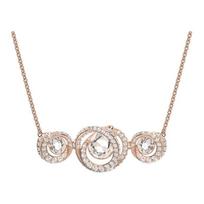 Swarovski Generation White, Rose Gold Tone Plated Crystal Necklace Women's 5636589 auksas