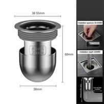For Bathroom Backflow Preventer Anti-Odor Drain Advanced Control Backflow Prevention Detachable Components Easy Installation gray