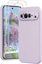 Etui obudowa do google pixel 9 pro plecki silikon szkło hartowane liliowy