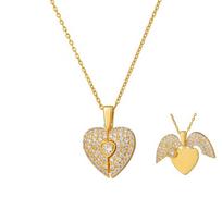 Handmade Opening Heart Pendant Heart Couple Love Locket Heart-shaped Necklace  Jewelry Accessories auksas