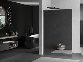 Mexen Kioto L dušo siena Walk-in 110 x 200 cm, veidrodis, gun gray šepečiuotas - 800-110-103-66-50, 110 x 200 cm