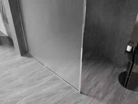 Mexen Kioto-XF dušo siena Walk-in su rėmeliu 160 x 202 cm, matinė, 10 mm, chromas - 800-160-104-01-30-X