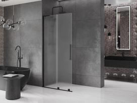 Mexen Velar L slankiojanti dušo sienelė Walk-in 100 x 200 cm, matinė 8 mm, juoda - 871-100-003-33-70
