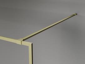 Mexen Kioto-F dušo sienelė Walk-in su rėmu 120 x 202 cm, matinė 8 mm, auksinė šlifuota - 800-120-104-55-30
