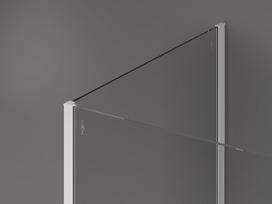 Mexen Kioto dušo sienelė Walk-in 105 x 100 x 40 cm, permatoma, balta - 800-105-100-221-20-00-040