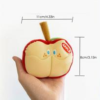 Ipc Apple-shaped Cute Dog Plush Toys for Vocalization, Daily Games Pack of 1