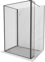 Mexen Kioto dušo sienelė Walk-in 130 x 90 x 30 cm, juodas rėmelis, juoda - 800-130-090-221-70-70-030