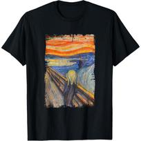 The Scream By Edvard Artist Munch Famous Painting T-Shirt S juoda