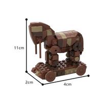 Gobricks MOC Muziejus Trojos arklys Plytos Modelis Graikų Doureios Hippos Trojos Medinis arklys Statybinės plytos Žaislai Dovana