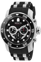 Invicta Pro Diver Quartz 48mm Black Stainless Steel with Polyurethane Black Model Men's Watch juoda