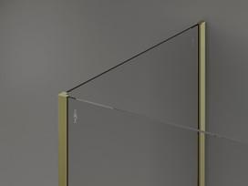 Mexen Kioto dušo sienelė Walk-in 125 x 80 cm, skaidri, auksinė - 800-125-212-50-00-080