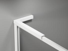 Mexen Kioto-XF L dušų sienelė Walk-in su rėmu 60 x 202 cm, permatomas 10 mm, baltas - 800-060-174-20-00-XF