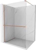 Mexen Kioto+ dušo sienelė su lentyna Walk-in 100 x 200 cm, skaidrus, šlifuotas varis - 800-100-121-65-00