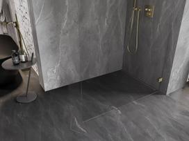 Mexen Lunar L dušo sienelė Walk-in dešinė 90 x 200 cm, skaidri 8 mm, auksinė - 830L-090-000-50-00-P