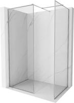 Mexen Kioto-F dušo sienelė „Walk-in“ su rėmu 180 x 110 cm, permatoma 8 mm, chromas - 800-180-202-04-00-110