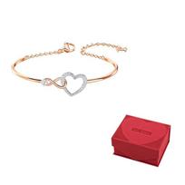 Swarovski Hyperbola Bracelet F-Love Red Gift Box rožinio aukso spalvos