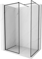 Mexen Kioto-XF dušo sienelė „Walk-in“ su rėmu 150 x 110 cm, permatoma 10 mm, juoda - 800-150-202-04-70-110-XF