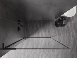 Mexen Kioto-F L dušo siena Walk-in su rėmeliu 50 x 202 cm, skaidri 8 mm, šlifuota gun gray - 800-050-174-66-00