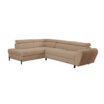 Kampinė sofa su miegojimo funkcija Tymon, smėlio spalvos, Kairinis variantas