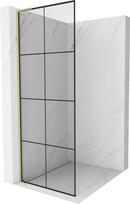 Mexen Kioto L dušo sienelė Walk-in 90 x 200 cm, juodas tinklelis, auksinė šlifuota - 800-090-103-55-77, 90 x 200 cm