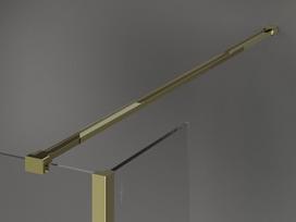 Mexen Kioto dušo siena Walk-in 125 x 80 x 40 cm, permatoma, auksinė - 800-125-080-221-50-00-040