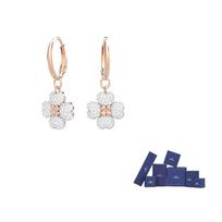 Swarovski dirbtinio krištolo auskarai moterims rožinio aukso F-Original brand box rožinio aukso spalvos