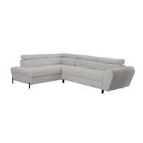 Kampinė sofa su miegojimo funkcija Tymon, šviesiai pilka, Kairinis variantas